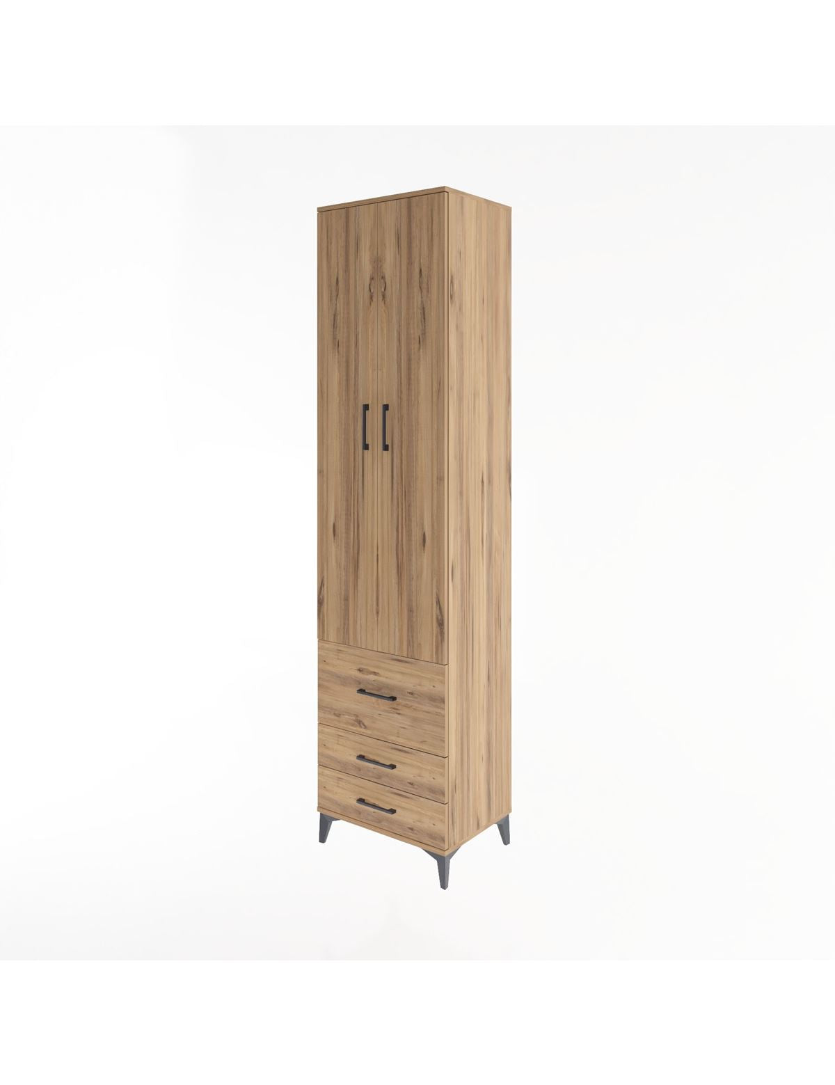 Hyperion Dolap 5 Raflı 3 Çekmeceli 2 Kapaklı 60x44x243 - S65M018V9B