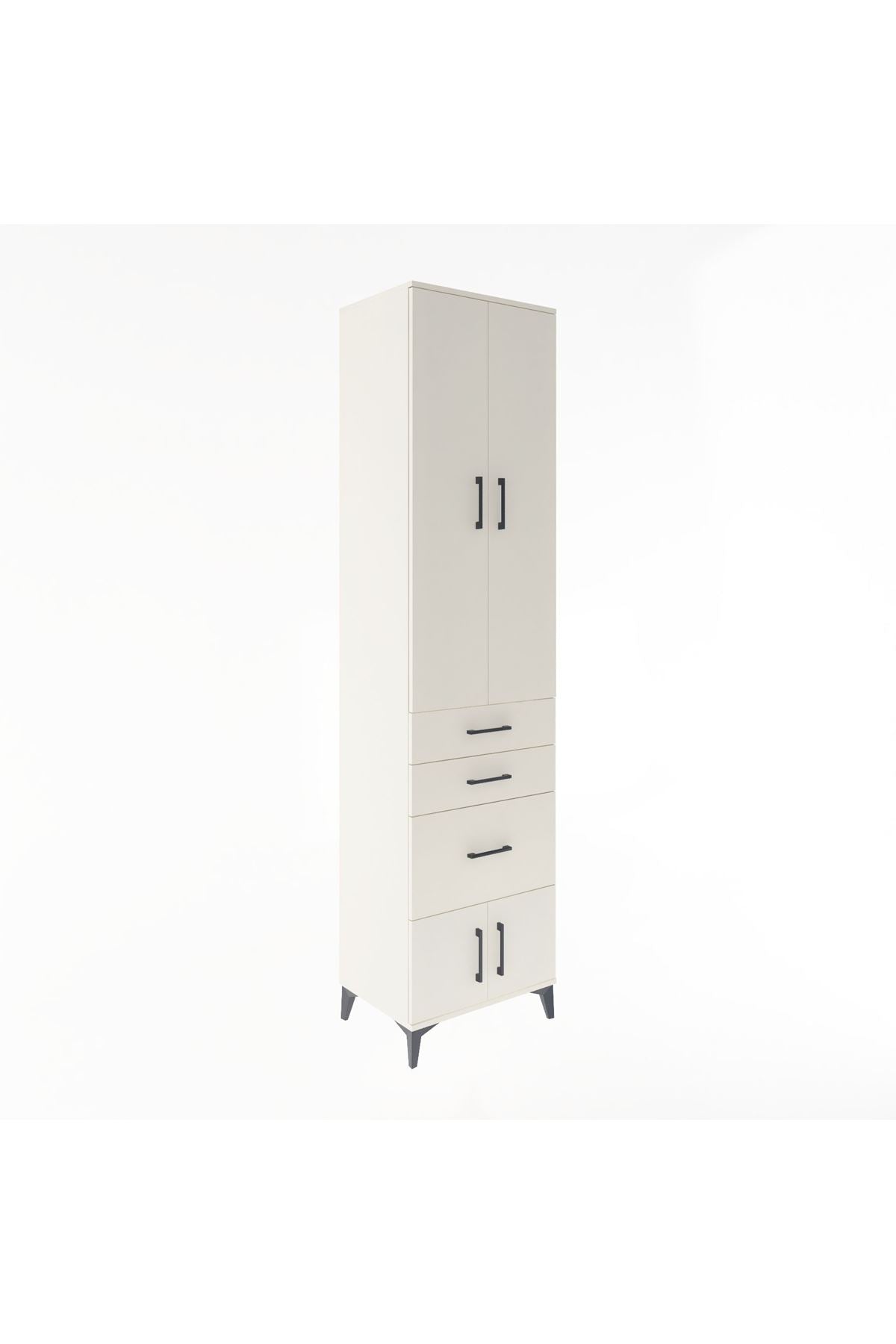 Hyperion Dolap 4 Raflı 3 Çekmeceli 4 Kapaklı 60x44x243 Aytaşı-Aytaşı