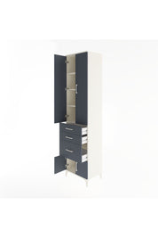 Hyperion Dolap 4 Raflı 3 Çekmeceli 4 Kapaklı 60x44x243 Aytaşı-Antrasit