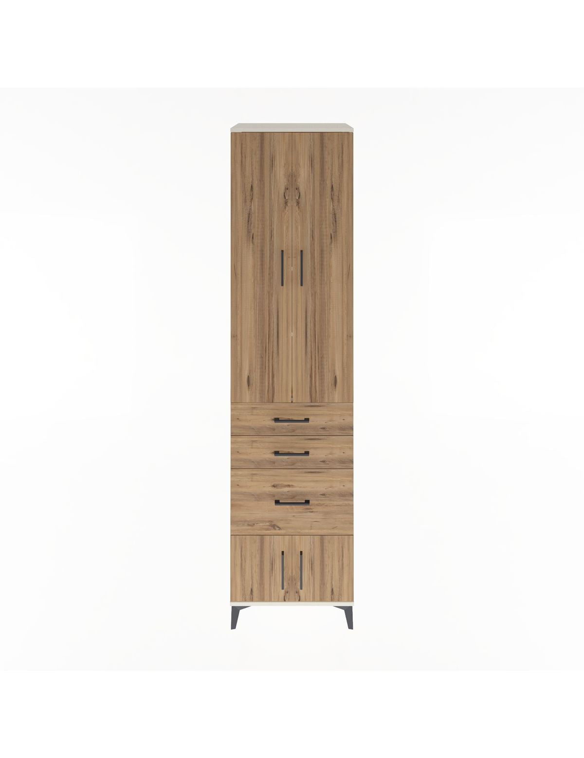 Hyperion Dolap 4 Raflı 3 Çekmeceli 4 Kapaklı 60x44x243 Aytaşı-Çam