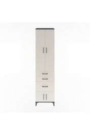 Hyperion Dolap 4 Raflı 3 Çekmeceli 4 Kapaklı 60x44x243 Antrasit-Aytaşı