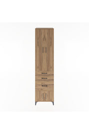Hyperion Dolap 4 Raflı 3 Çekmeceli 4 Kapaklı 60x44x243 Çam-Çam