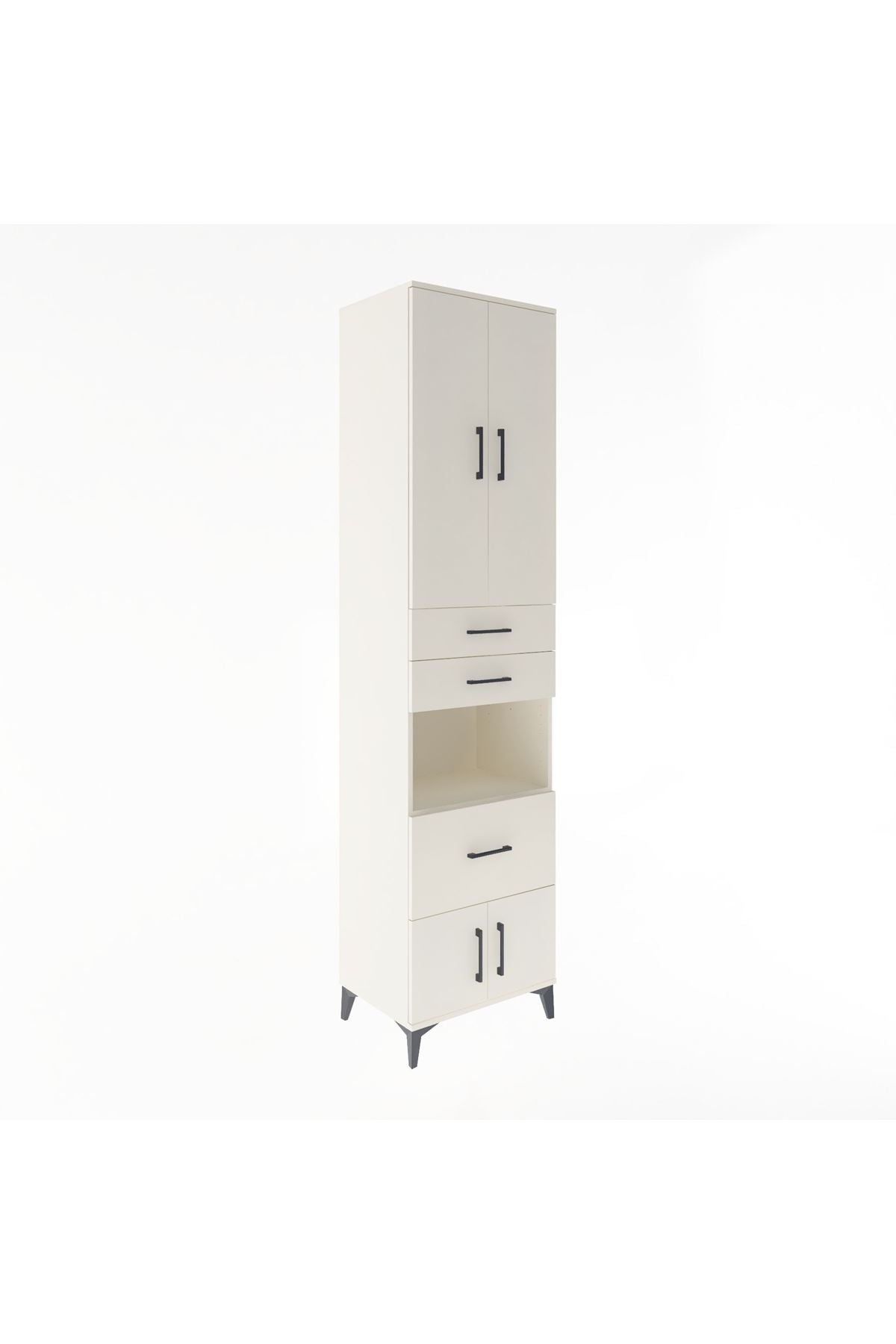 Hyperion Dolap 4 Raflı 3 Çekmeceli 4 Kapaklı 60x44x243 Aytaşı-Aytaşı