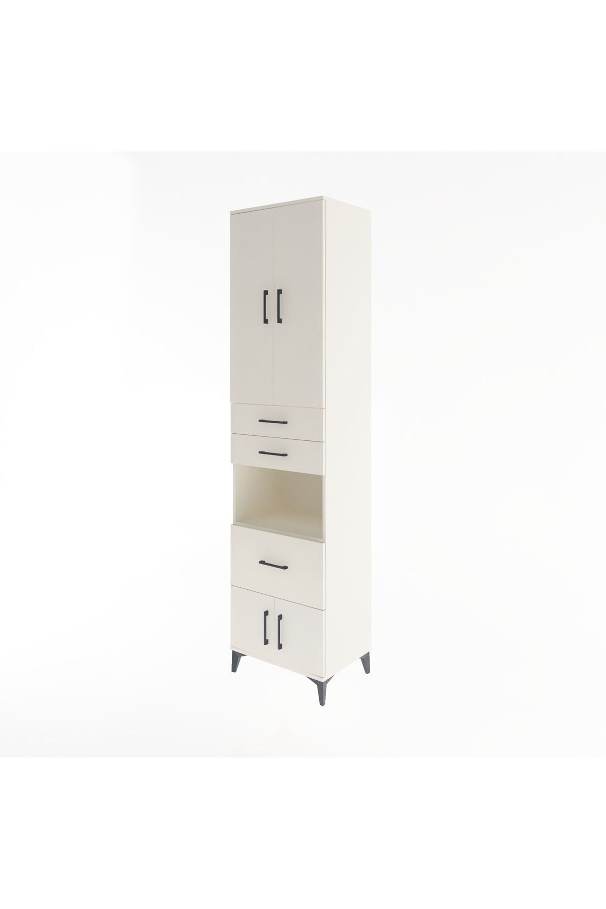 Hyperion Dolap 4 Raflı 3 Çekmeceli 4 Kapaklı 60x44x243 Aytaşı-Aytaşı