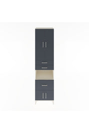 Hyperion Dolap 4 Raflı 3 Çekmeceli 4 Kapaklı 60x44x243 Aytaşı-Antrasit