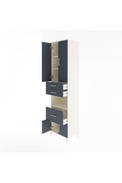 Hyperion Dolap 4 Raflı 3 Çekmeceli 4 Kapaklı 60x44x243 Aytaşı-Antrasit