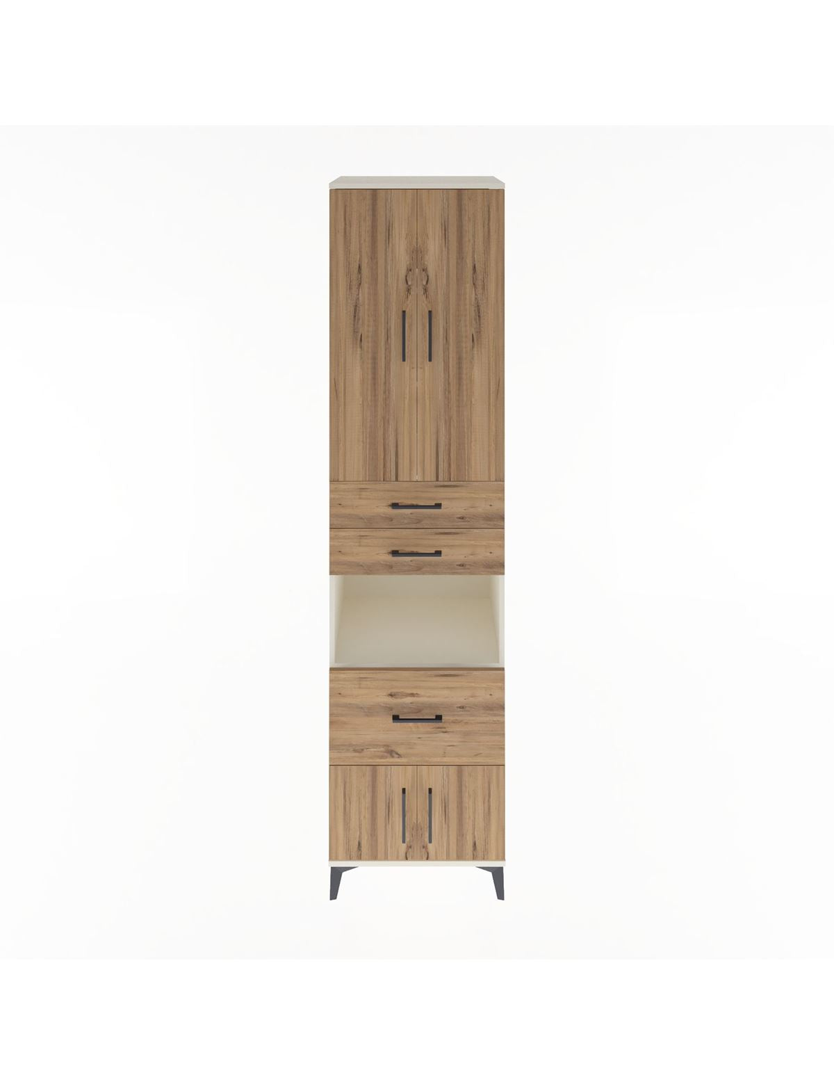 Hyperion Dolap 4 Raflı 3 Çekmeceli 4 Kapaklı 60x44x243 Aytaşı-Çam