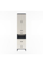 Hyperion Dolap 4 Raflı 3 Çekmeceli 4 Kapaklı 60x44x243 Antrasit-Aytaşı