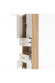 Hyperion Dolap 4 Raflı 3 Çekmeceli 4 Kapaklı 60x44x243 Çam-Aytaşı