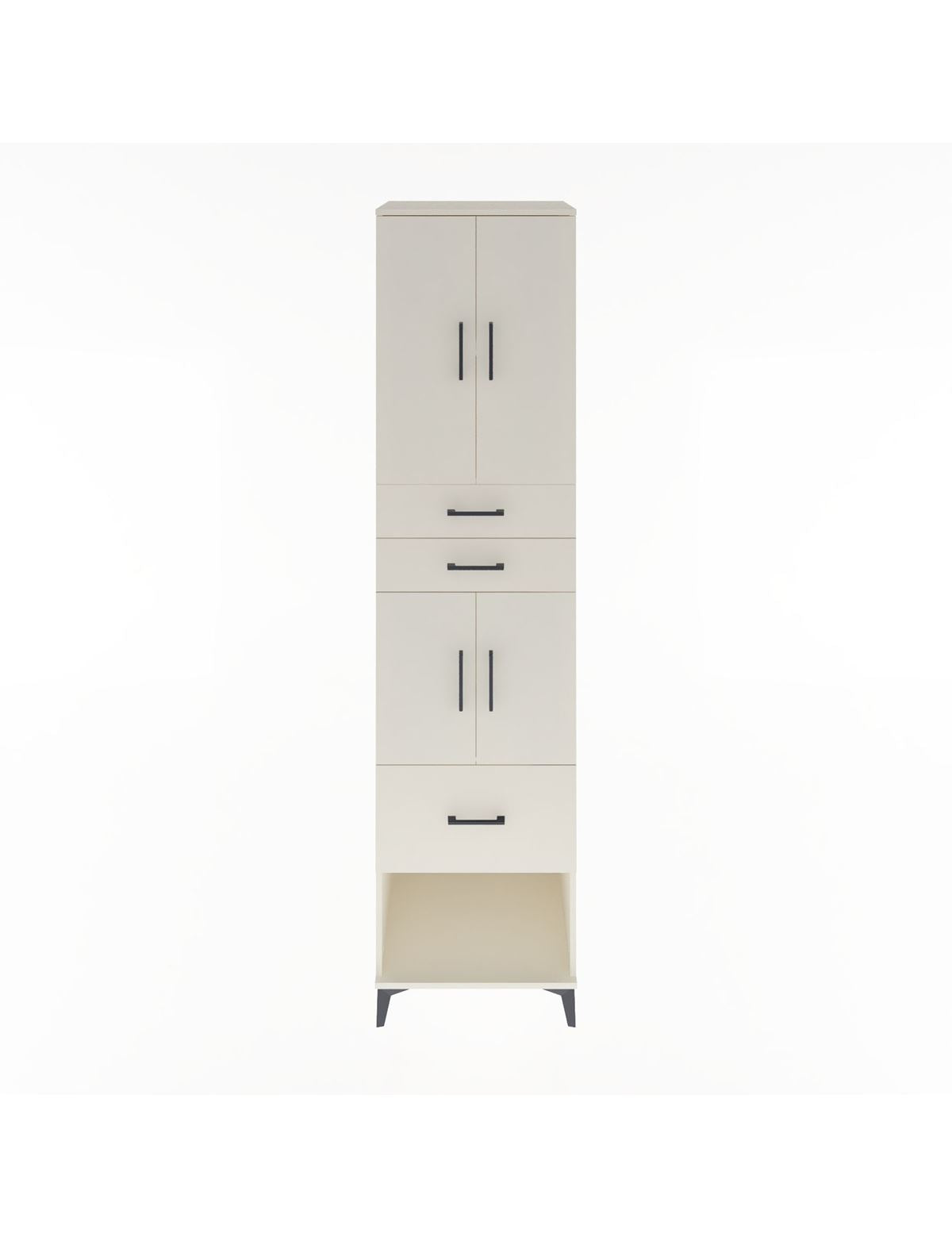 Hyperion Dolap 3 Raflı 3 Çekmeceli 4 Kapaklı 60x44x243 Aytaşı-Aytaşı