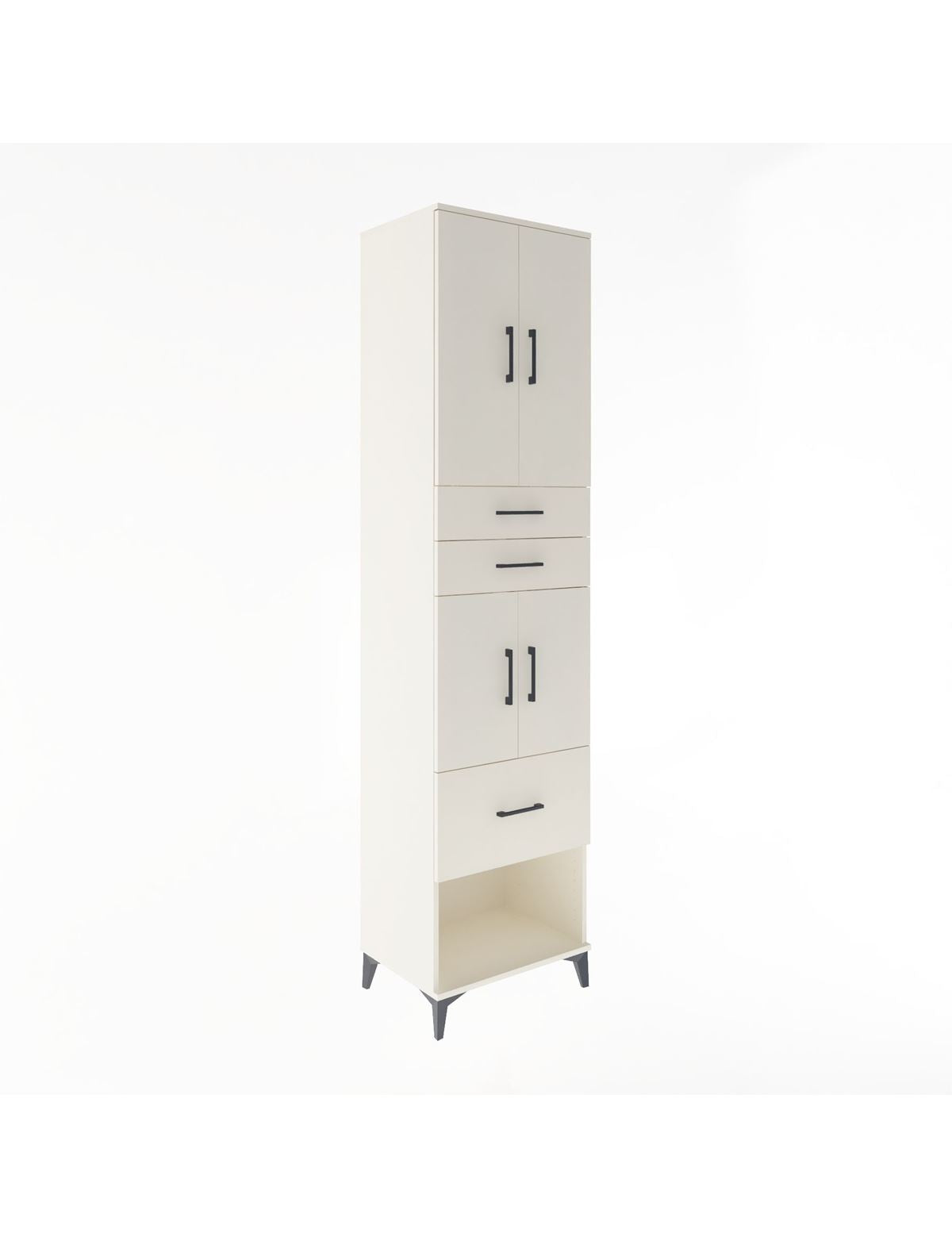 Hyperion Dolap 3 Raflı 3 Çekmeceli 4 Kapaklı 60x44x243 Aytaşı-Aytaşı