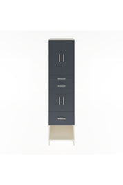 Hyperion Dolap 3 Raflı 3 Çekmeceli 4 Kapaklı 60x44x243 Aytaşı-Antrasit