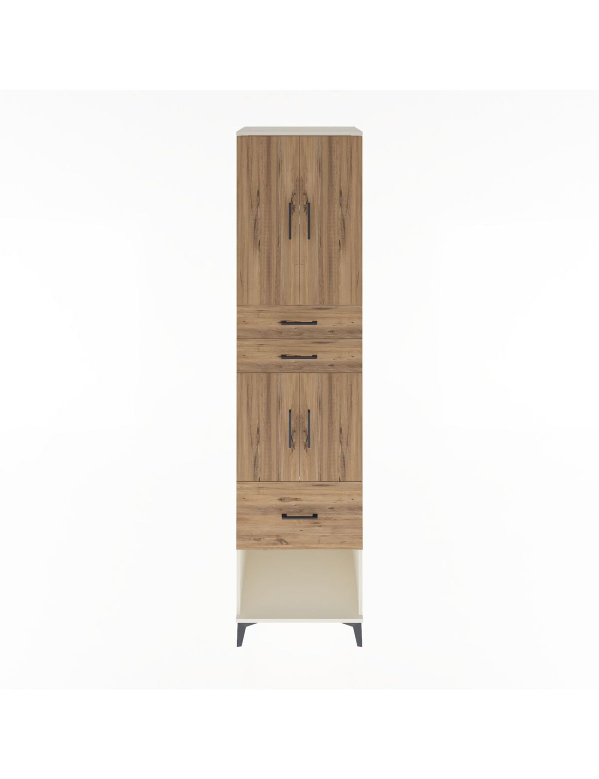 Hyperion Dolap 3 Raflı 3 Çekmeceli 4 Kapaklı 60x44x243 Aytaşı-Çam