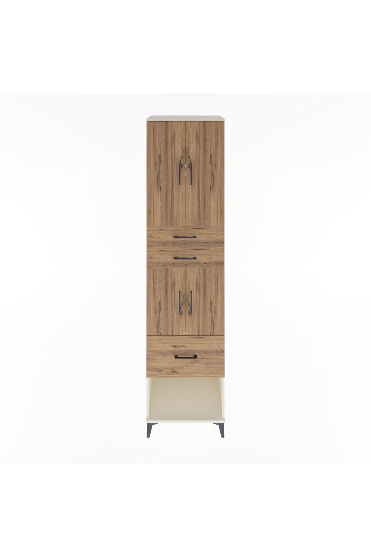 Hyperion Dolap 3 Raflı 3 Çekmeceli 4 Kapaklı 60x44x243 Aytaşı-Çam