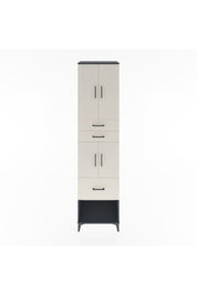 Hyperion Dolap 3 Raflı 3 Çekmeceli 4 Kapaklı 60x44x243 Antrasit-Aytaşı