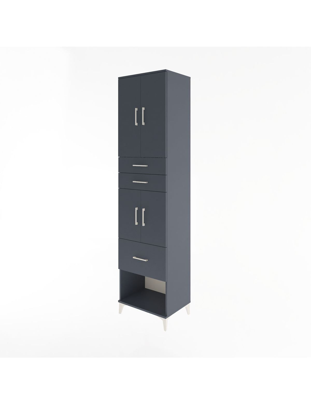 Hyperion Dolap 3 Raflı 3 Çekmeceli 4 Kapaklı 60x44x243 - S65M021V5B