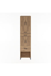 Hyperion Dolap 3 Raflı 3 Çekmeceli 4 Kapaklı 60x44x243 Çam-Çam