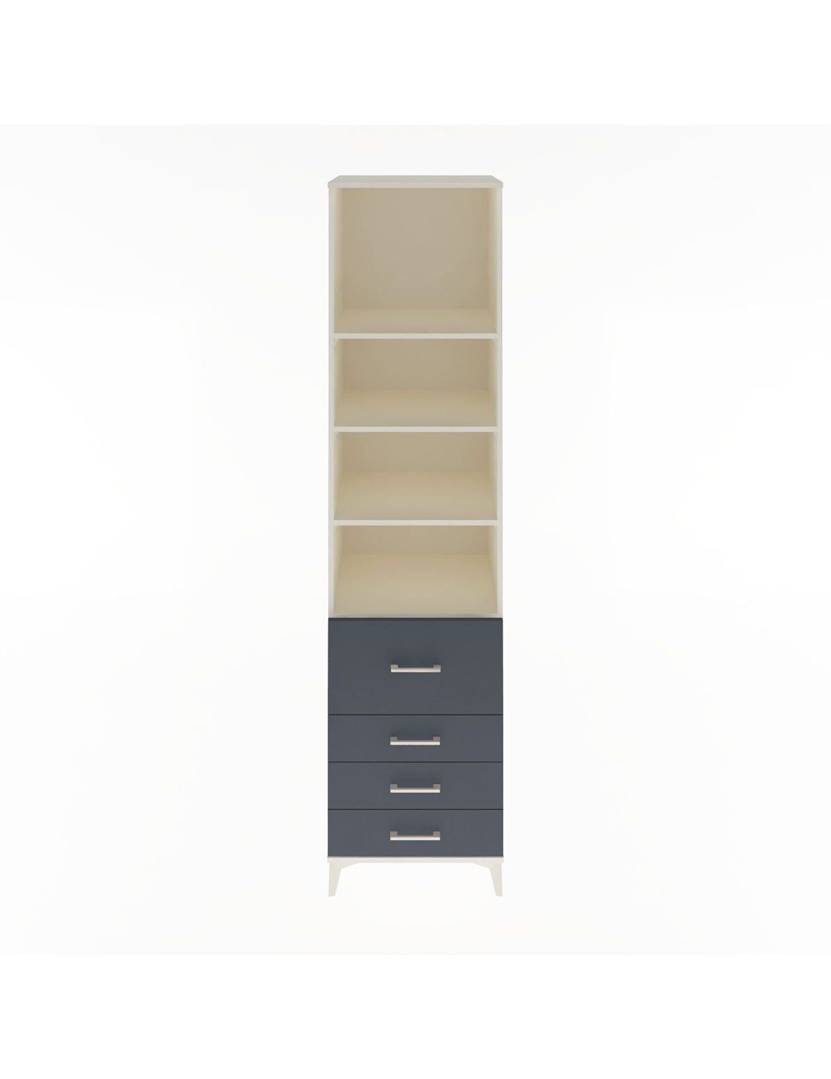 Hyperion Dolap 4 Raflı 4 Çekmeceli 60x44x243 Aytaşı-Antrasit