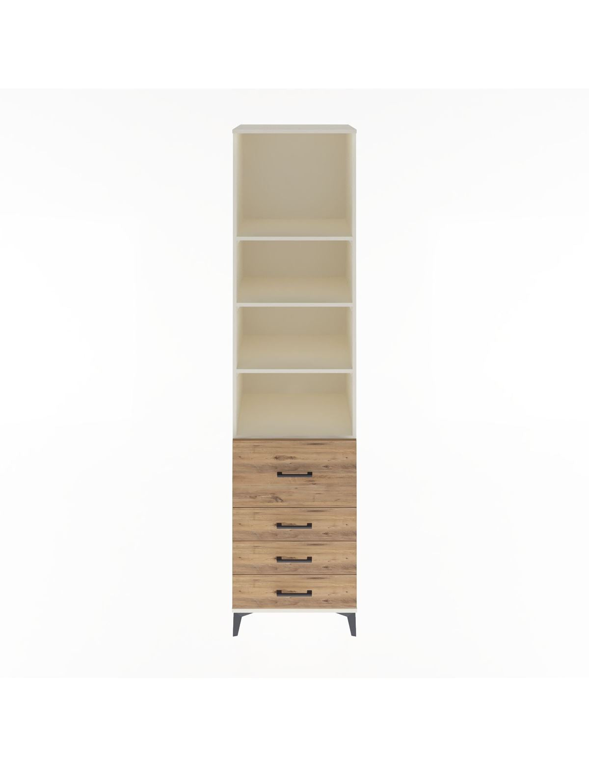 Hyperion Dolap 4 Raflı 4 Çekmeceli 60x44x243 Aytaşı-Çam