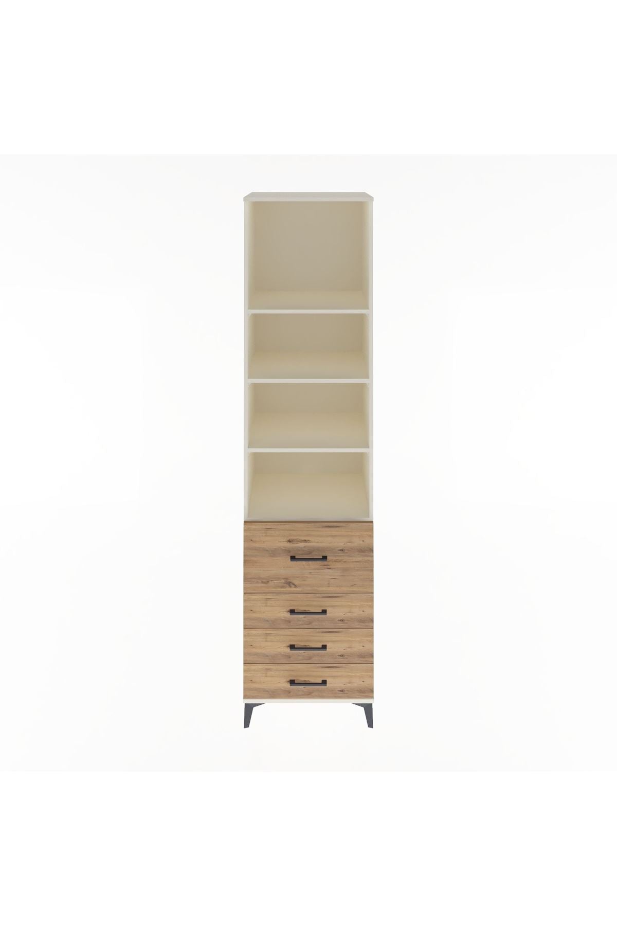 Hyperion Dolap 4 Raflı 4 Çekmeceli 60x44x243 Aytaşı-Çam