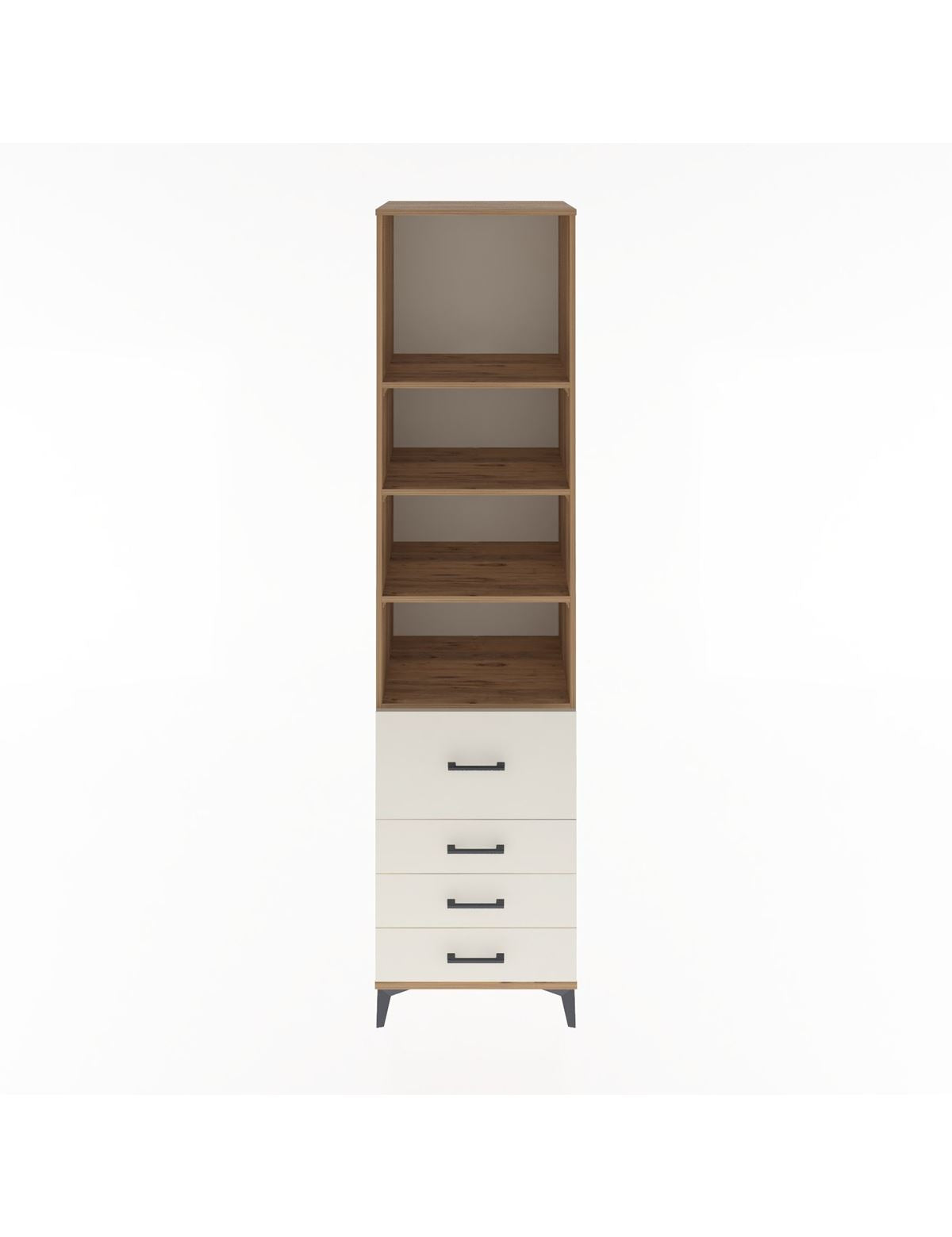 Hyperion Dolap 4 Raflı 4 Çekmeceli 60x44x243 Çam-Aytaşı