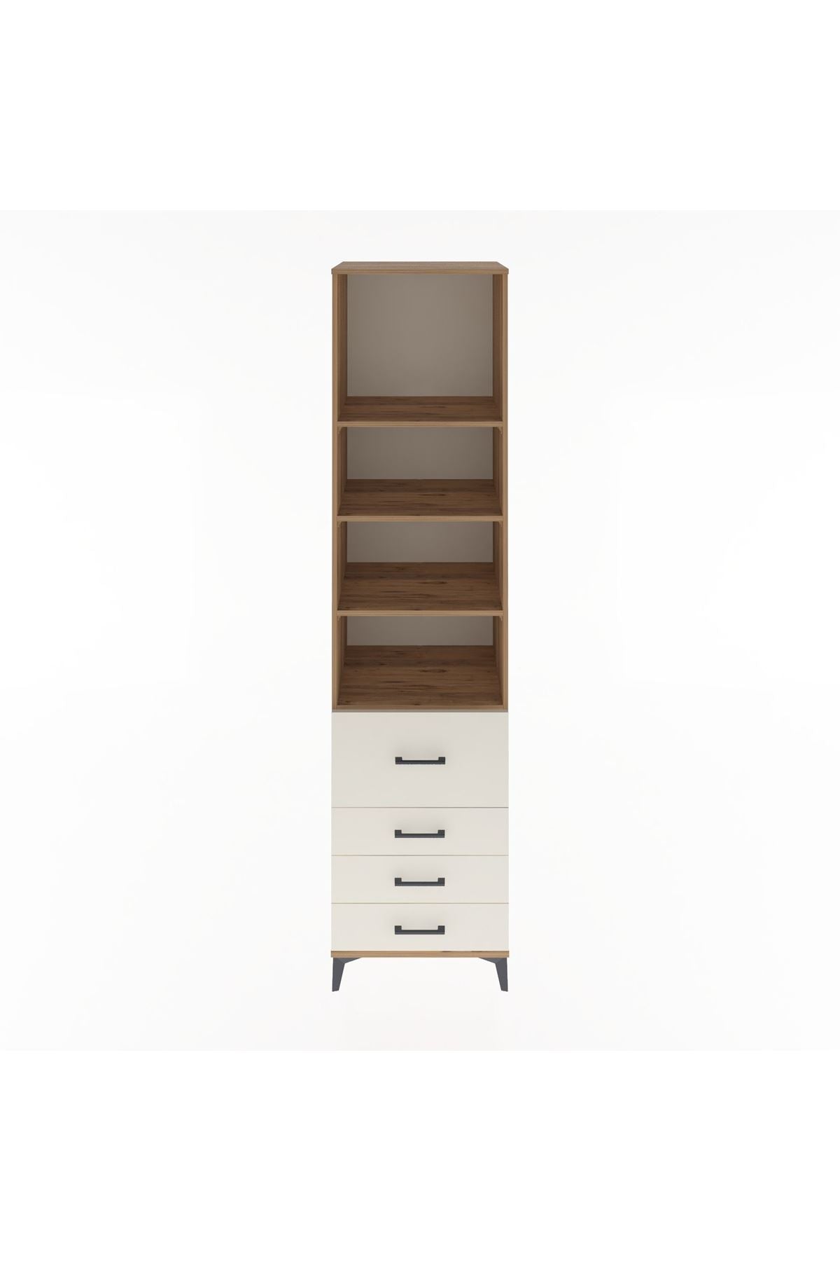 Hyperion Dolap 4 Raflı 4 Çekmeceli 60x44x243 Çam-Aytaşı