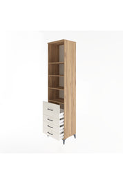 Hyperion Dolap 4 Raflı 4 Çekmeceli 60x44x243 Çam-Aytaşı