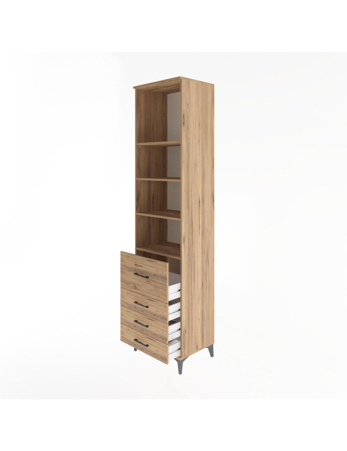 Hyperion Dolap 4 Raflı 4 Çekmeceli 60x44x243 - S65M022V9B