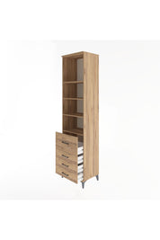 Hyperion Dolap 4 Raflı 4 Çekmeceli 60x44x243 Çam-Çam