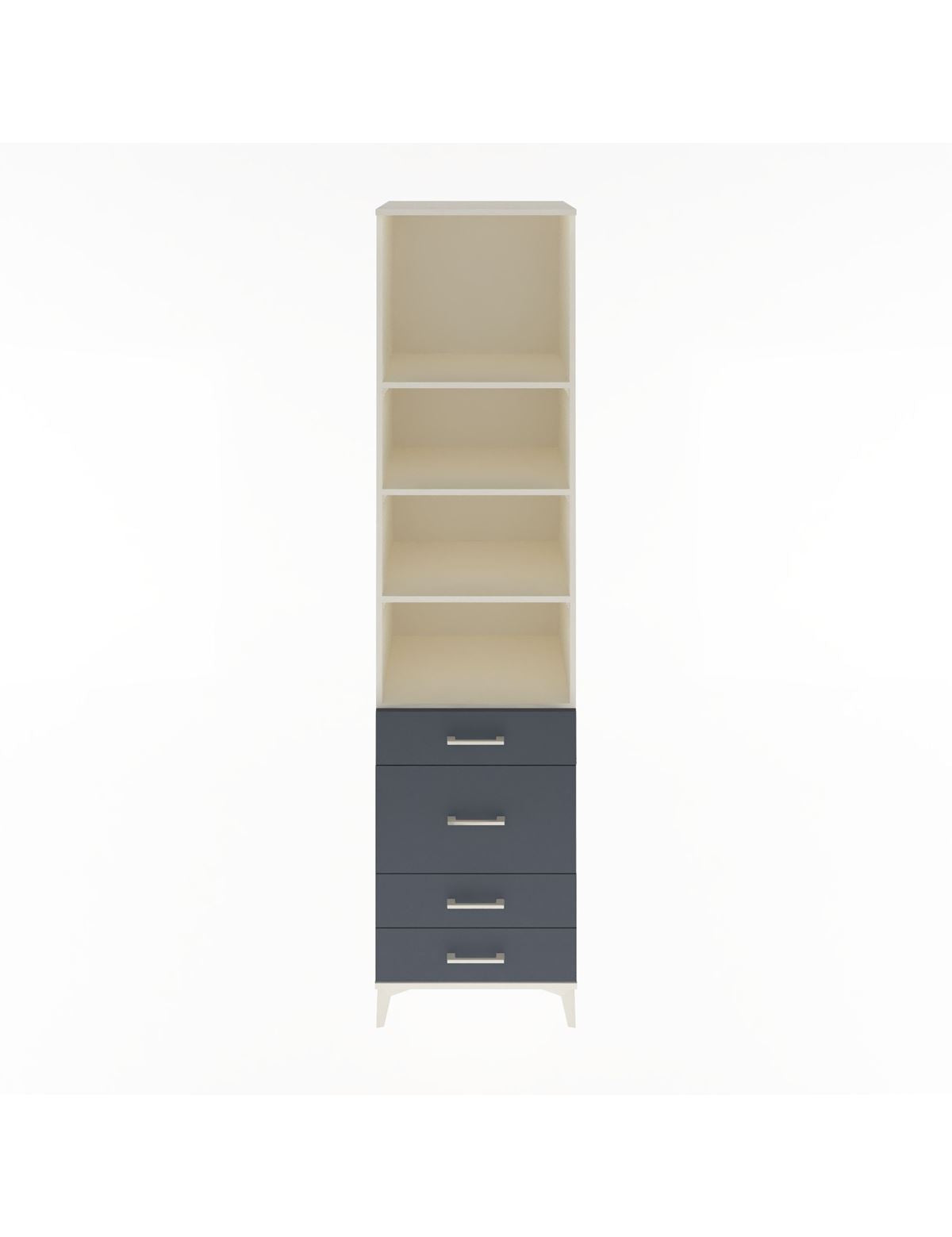 Hyperion Dolap 4 Raflı 4 Çekmeceli 60x44x243 Aytaşı-Antrasit