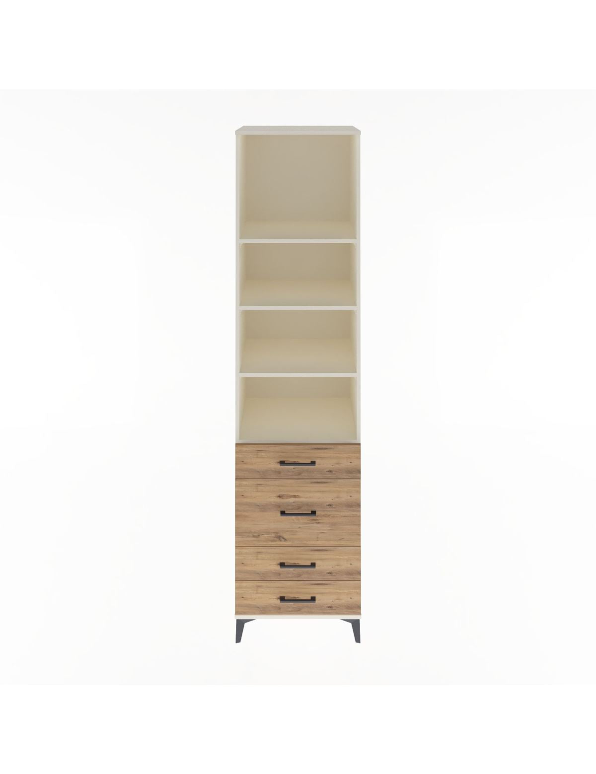 Hyperion Dolap 4 Raflı 4 Çekmeceli 60x44x243 Aytaşı-Çam