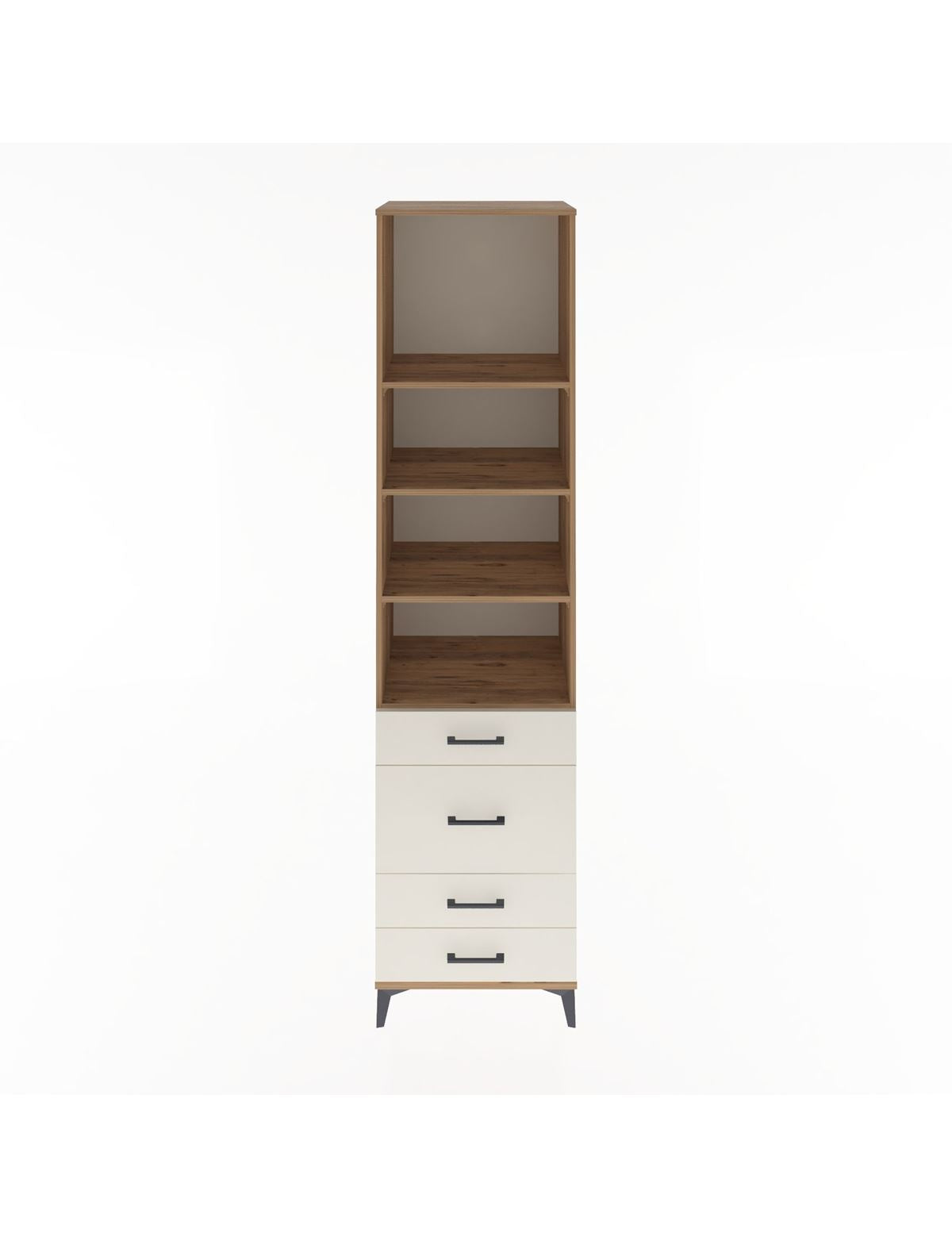 Hyperion Dolap 4 Raflı 4 Çekmeceli 60x44x243 Çam-Aytaşı