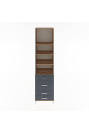 Hyperion Dolap 4 Raflı 4 Çekmeceli 60x44x243 Çam-Antrasit