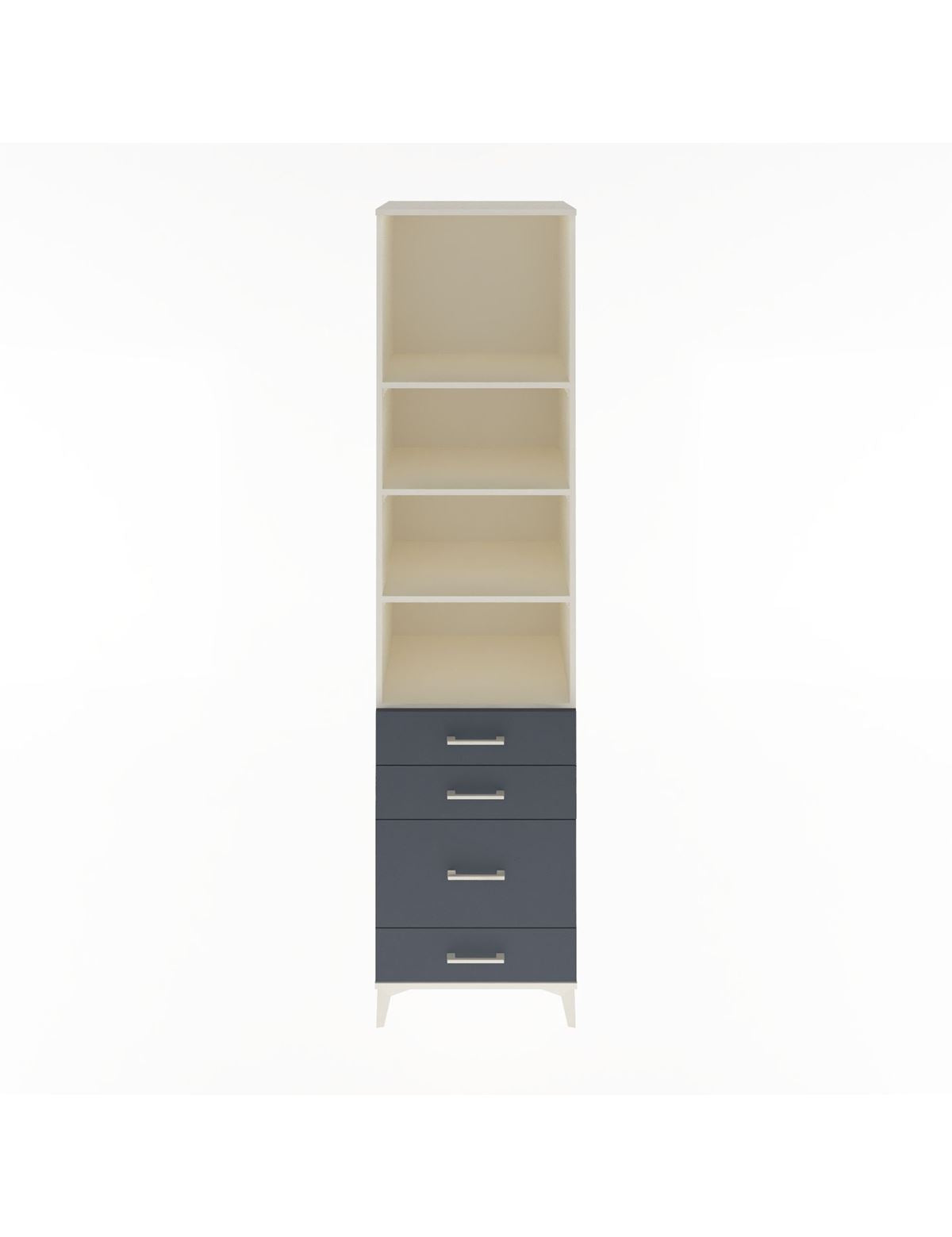 Hyperion Dolap 4 Raflı 4 Çekmeceli 60x44x243 Aytaşı-Antrasit