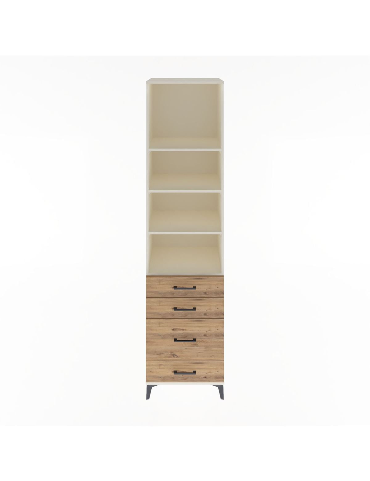 Hyperion Dolap 4 Raflı 4 Çekmeceli 60x44x243 Aytaşı-Çam