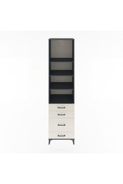 Hyperion Dolap 4 Raflı 4 Çekmeceli 60x44x243 Antrasit-Aytaşı