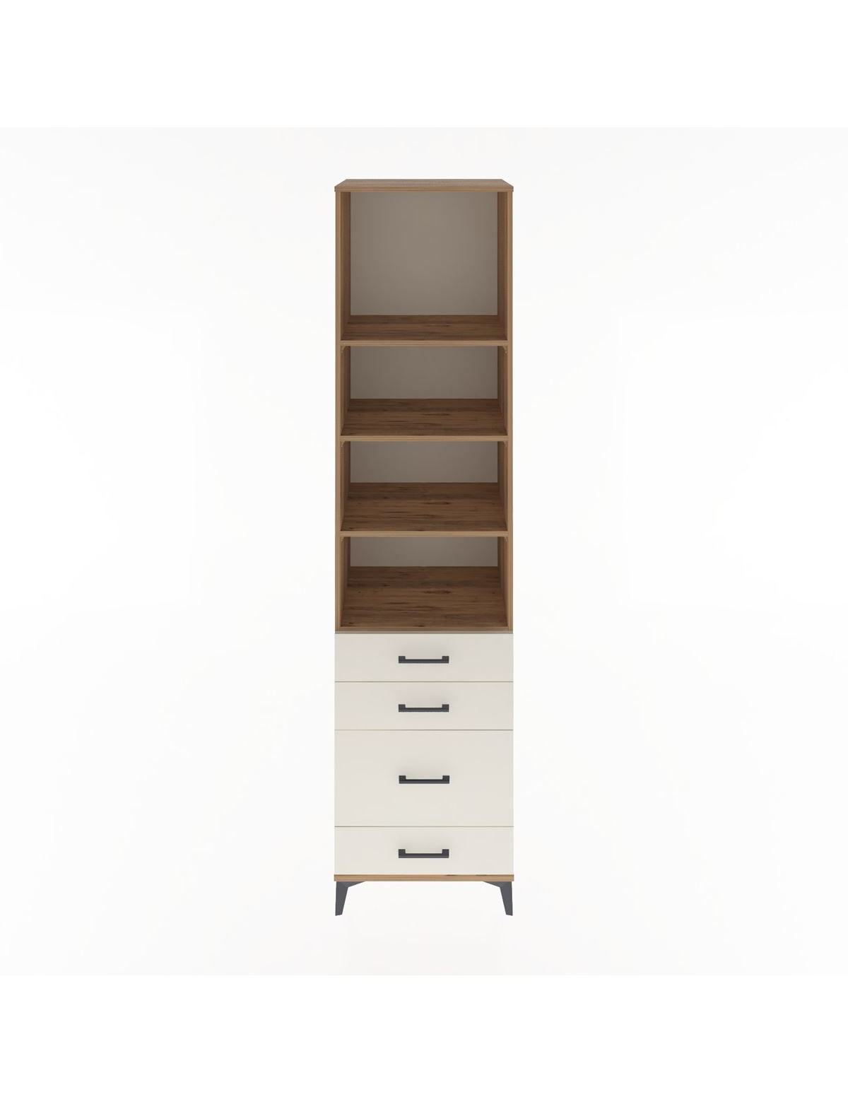 Hyperion Dolap 4 Raflı 4 Çekmeceli 60x44x243 Çam-Aytaşı