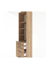 Hyperion Dolap 4 Raflı 4 Çekmeceli 60x44x243 Çam-Çam