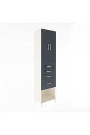 Hyperion Dolap 3 Raflı 4 Çekmeceli 2 Kapaklı 60x44x243 Aytaşı-Antrasit