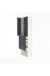 Hyperion Dolap 3 Raflı 4 Çekmeceli 2 Kapaklı 60x44x243 Aytaşı-Antrasit