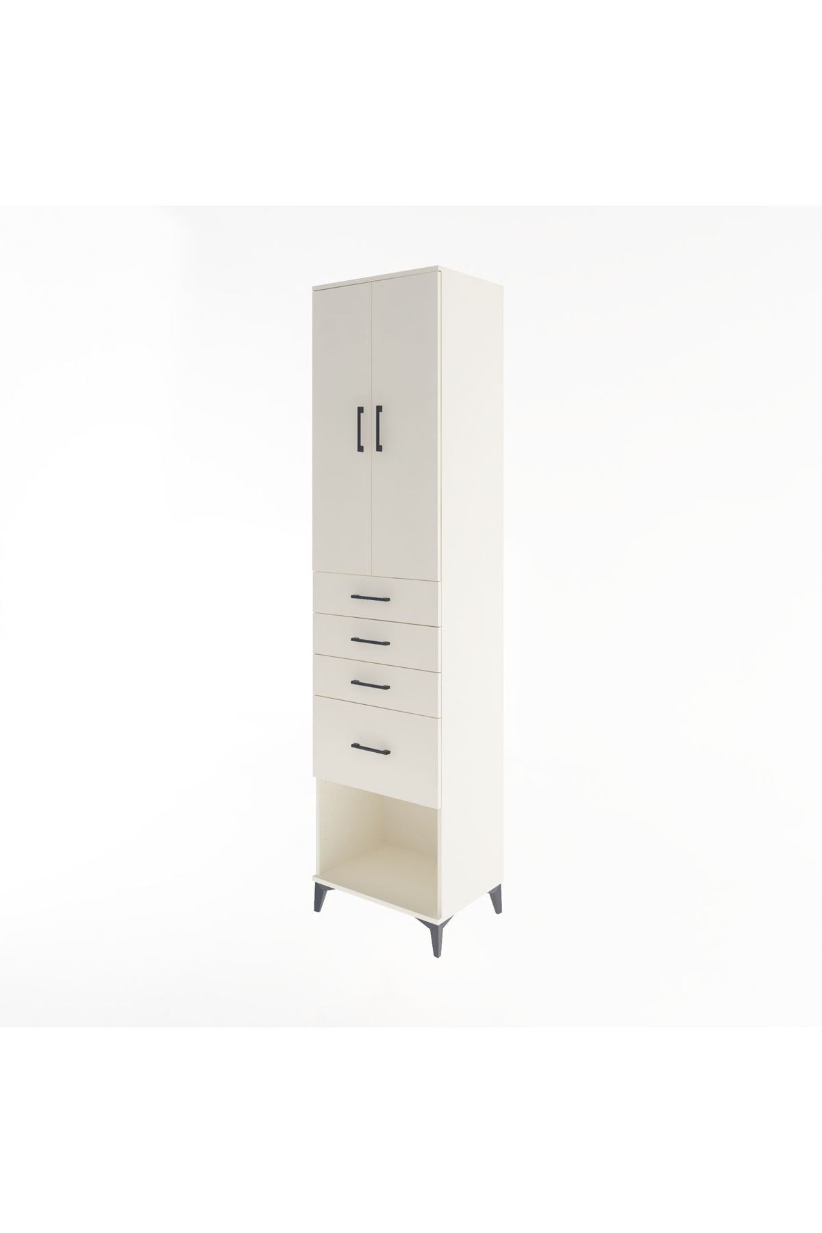 Hyperion Dolap 3 Raflı 4 Çekmeceli 2 Kapaklı 60x44x243 - S65M025V1B