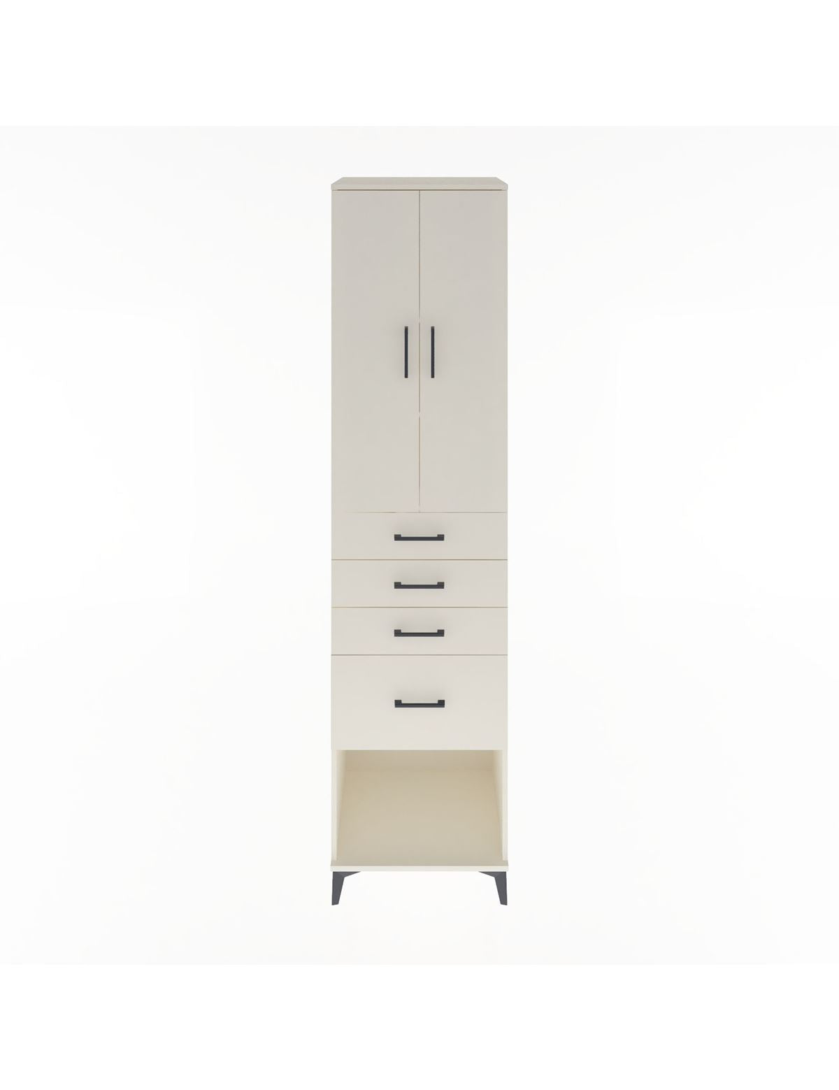 Hyperion Dolap 3 Raflı 4 Çekmeceli 2 Kapaklı 60x44x243 Aytaşı-Aytaşı