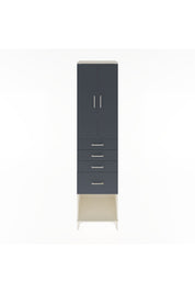 Hyperion Dolap 3 Raflı 4 Çekmeceli 2 Kapaklı 60x44x243 Aytaşı-Antrasit