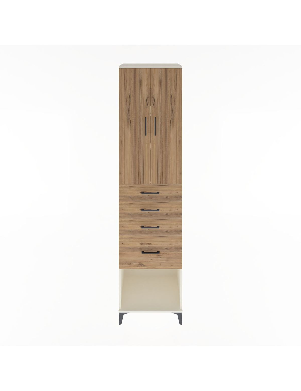 Hyperion Dolap 3 Raflı 4 Çekmeceli 2 Kapaklı 60x44x243 Aytaşı-Çam