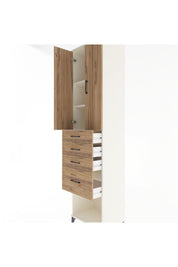 Hyperion Dolap 3 Raflı 4 Çekmeceli 2 Kapaklı 60x44x243 - S65M025V3B
