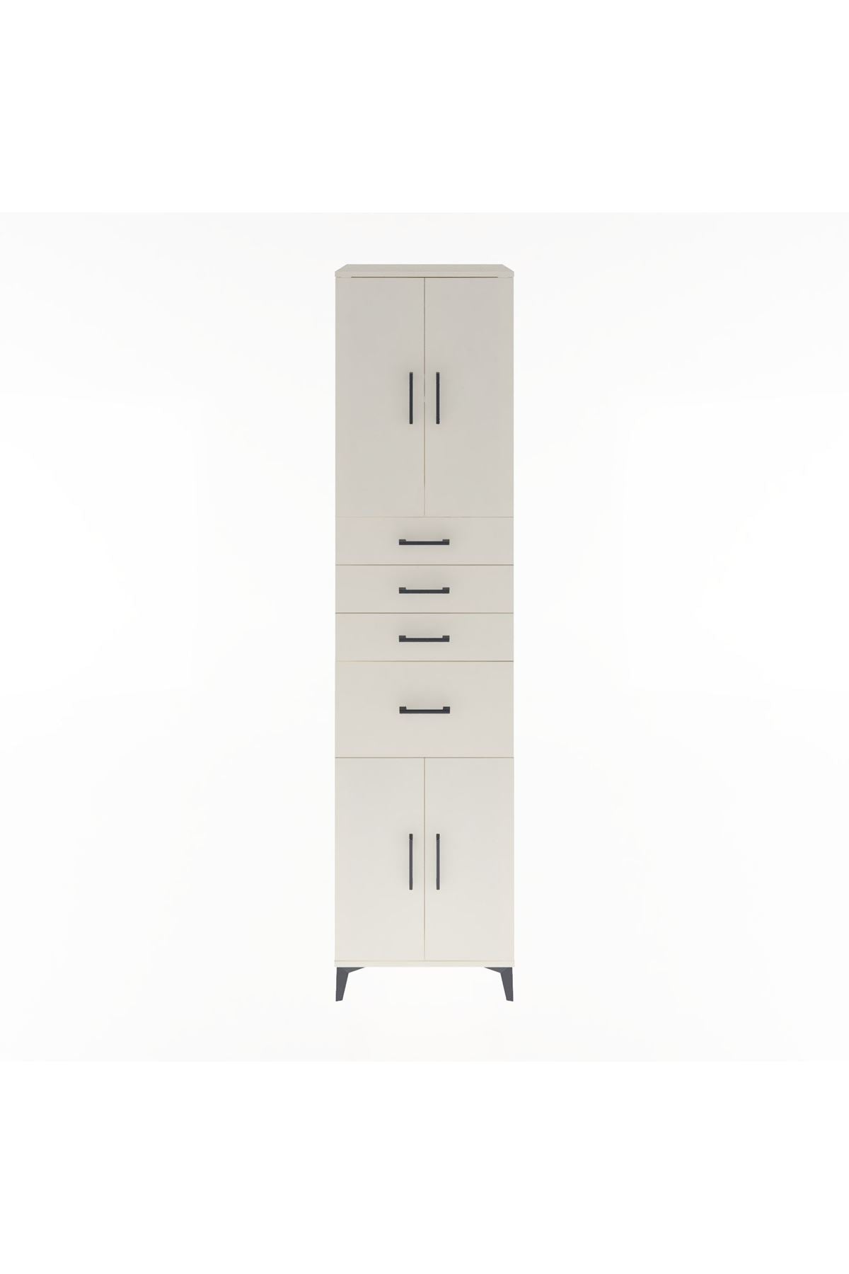 Hyperion Dolap 2 Raflı 4 Çekmeceli 4 Kapaklı 60x44x243 Aytaşı-Aytaşı