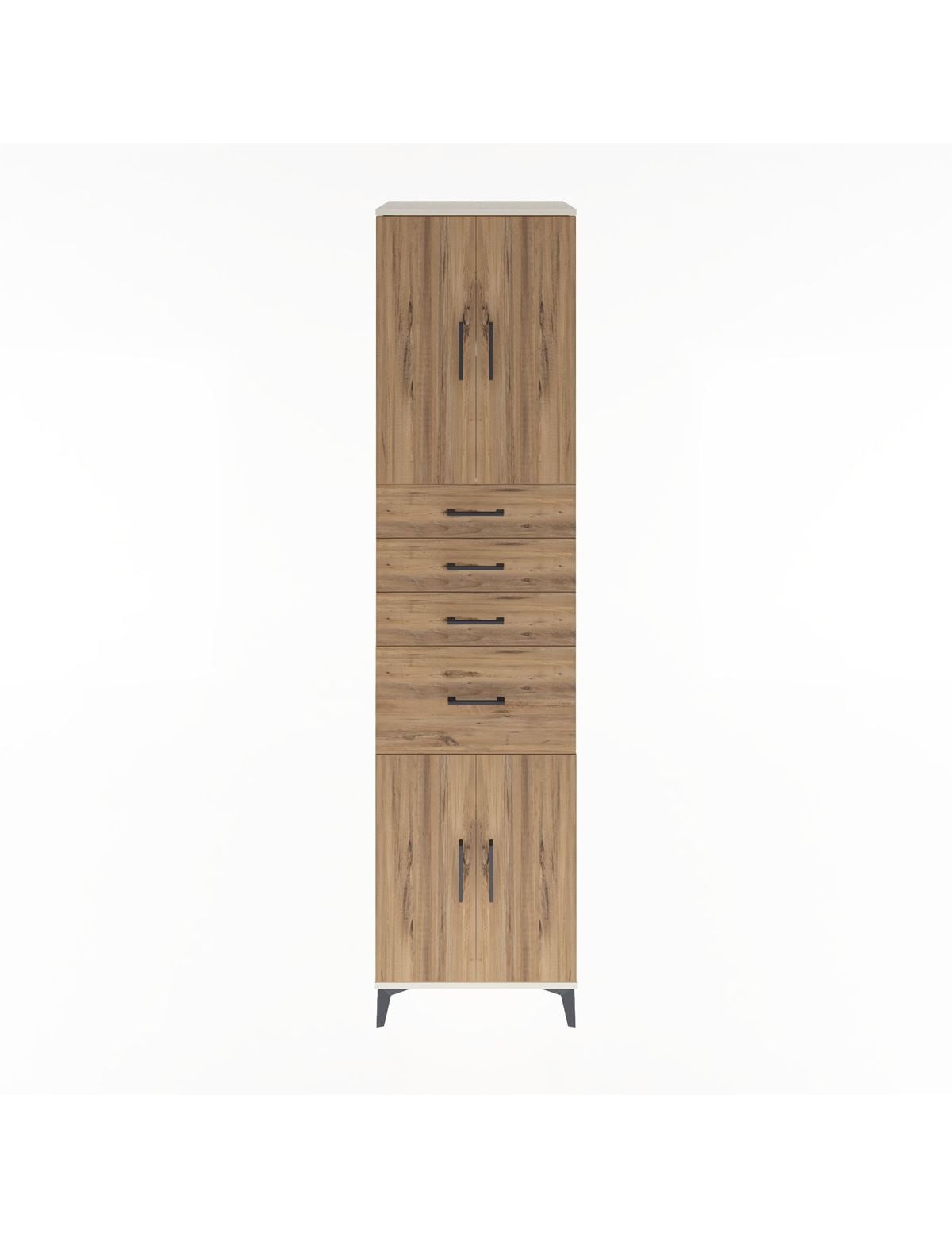 Hyperion Dolap 2 Raflı 4 Çekmeceli 4 Kapaklı 60x44x243 Aytaşı-Çam