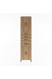 Hyperion Dolap 2 Raflı 4 Çekmeceli 4 Kapaklı 60x44x243 Çam-Çam