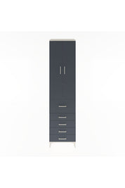 Hyperion Dolap 4 Raflı 5 Çekmeceli 2 Kapaklı 60x44x243 Aytaşı-Antrasit