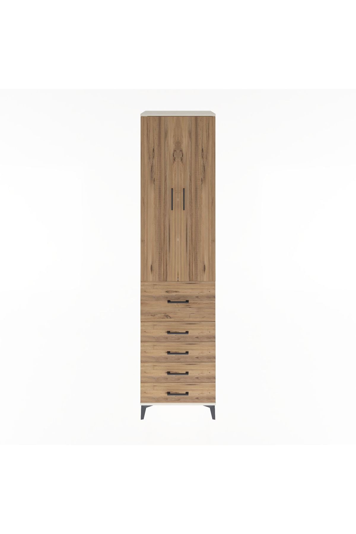 Hyperion Dolap 4 Raflı 5 Çekmeceli 2 Kapaklı 60x44x243 Aytaşı-Çam